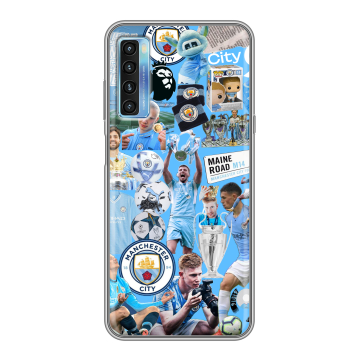 Силиконовый чехол на TCL 20L с принтом Man City Манчестер Сити
