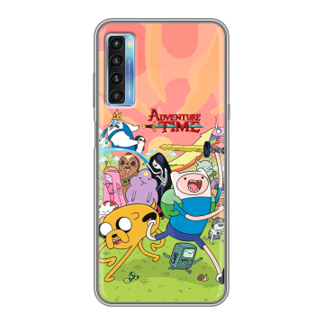Силиконовый чехол на TCL 20L с принтом Adventure time Время приключений