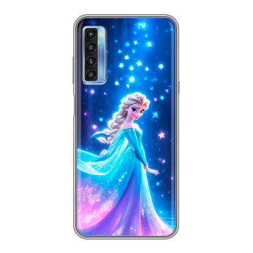 Силиконовый чехол на TCL 20L с принтом Холодное сердце Frozen