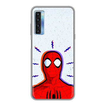 Силиконовый чехол на TCL 20L с принтом Spiderman Человек паук
