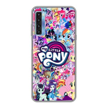 Силиконовый чехол на TCL 20L с принтом My little pony Дружба чудо