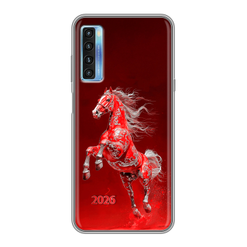 Силиконовый чехол на TCL 20L с принтом Новый год