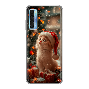 Силиконовый чехол на TCL 20L с принтом Новый год