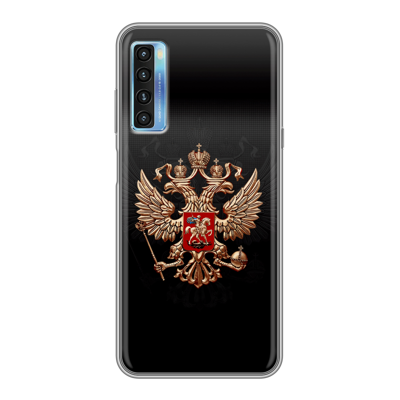 Силиконовый чехол на TCL 20L с принтом Герб России Силиконовый чехол на TCL 20L с принтом Герб России