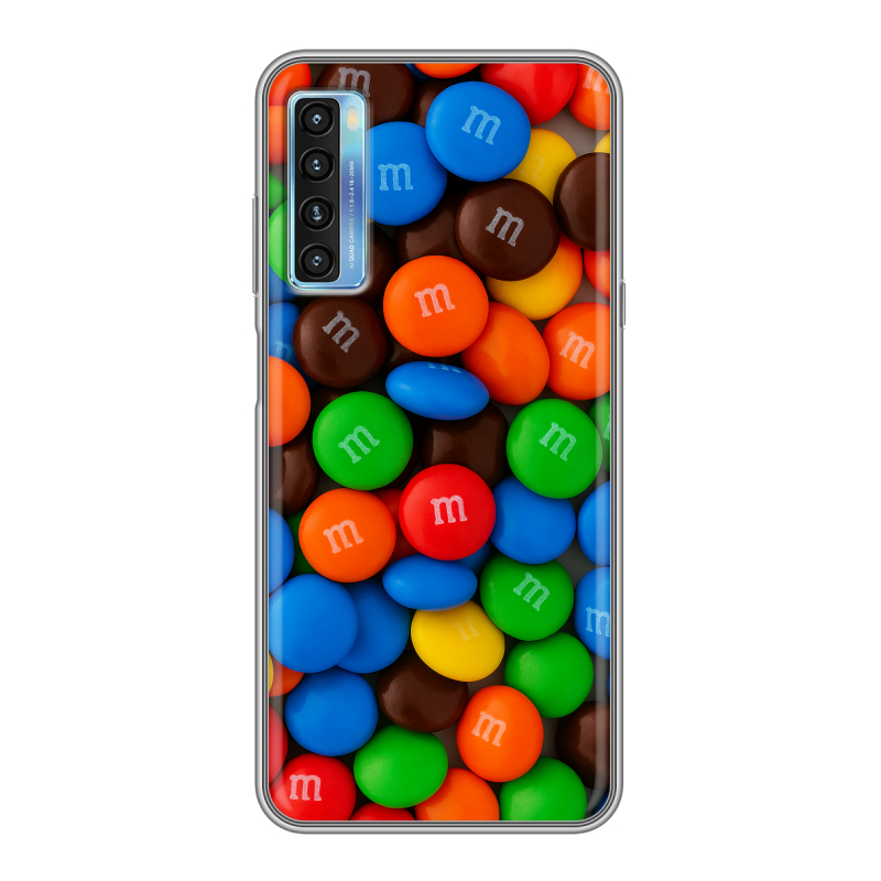 Силиконовый чехол на TCL 20L с принтом Конфеты Силиконовый чехол на TCL 20L с принтом Конфеты