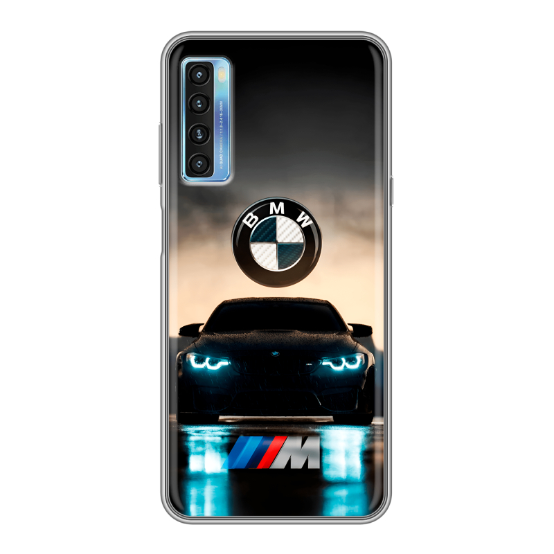 Силиконовый чехол на TCL 20L с принтом БМВ BMW Силиконовый чехол на TCL 20L с принтом БМВ BMW