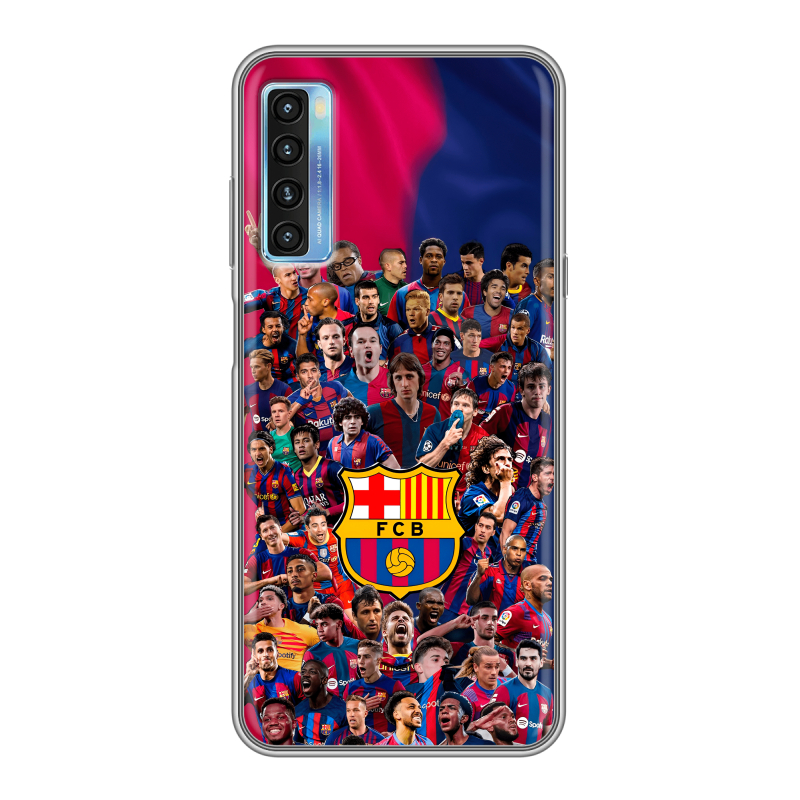 Силиконовый чехол на TCL 20L с принтом Барселона Barcelona Силиконовый чехол на TCL 20L с принтом Барселона Barcelona