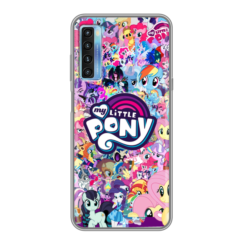 Силиконовый чехол на TCL 20L с принтом My little pony Дружба чудо Силиконовый чехол на TCL 20L с принтом My little pony Дружба чудо