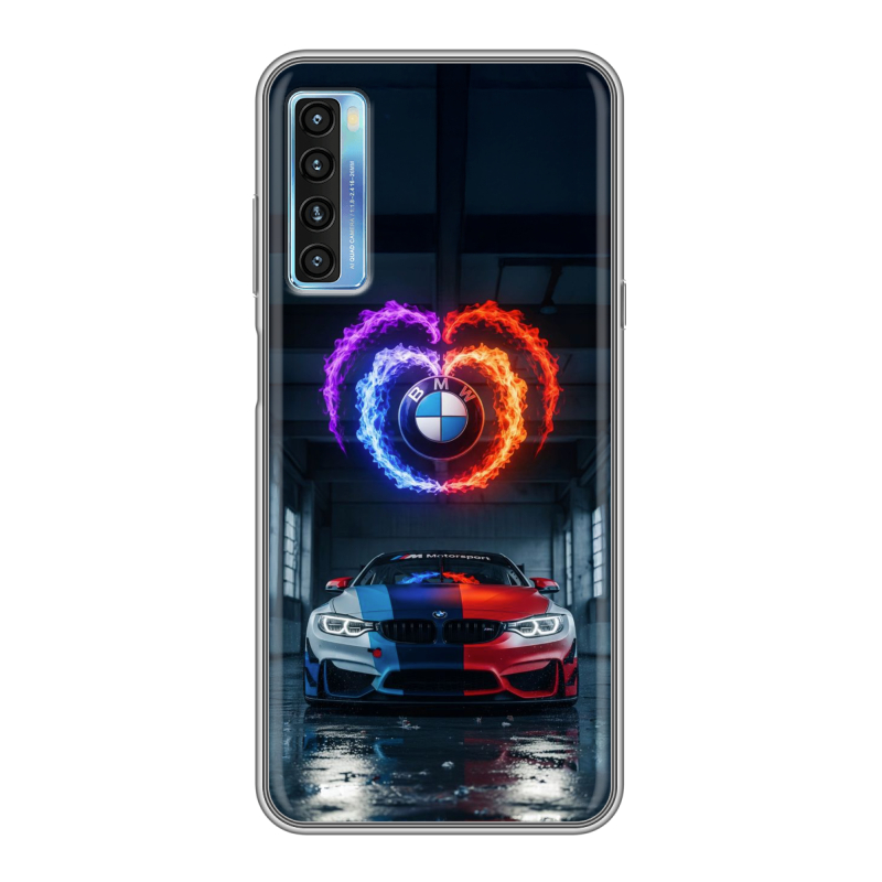 Силиконовый чехол на TCL 20L с принтом BMW БМВ Силиконовый чехол на TCL 20L с принтом BMW БМВ