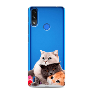 Силиконовый чехол на Lenovo K13 с принтом Кошки