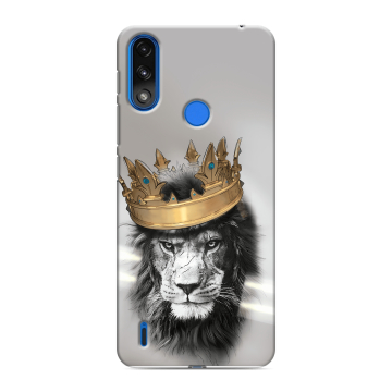 Силиконовый чехол на Lenovo K13 с принтом Лев с короной