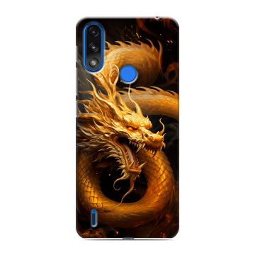 Силиконовый чехол на Lenovo K13 с принтом Золотой дракон Силиконовый чехол на Lenovo K13 с принтом Золотой дракон