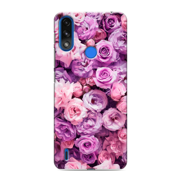 Силиконовый чехол на Lenovo K13 с принтом лавандовые розы