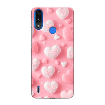 Силиконовый чехол на Lenovo K13 с принтом Сердечки