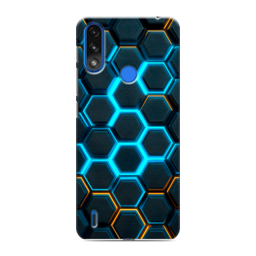 Силиконовый чехол на Lenovo K13 с принтом Неоновые соты