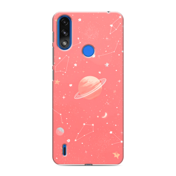 Силиконовый чехол на Lenovo K13 с принтом Розовый космос