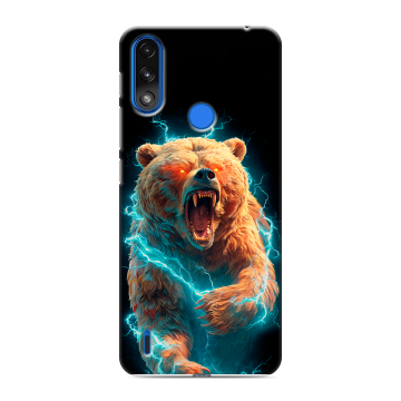 Силиконовый чехол на Lenovo K13 с принтом Медведь