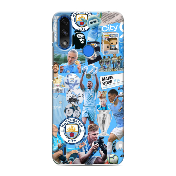 Силиконовый чехол на Lenovo K13 с принтом Man City Манчестер Сити