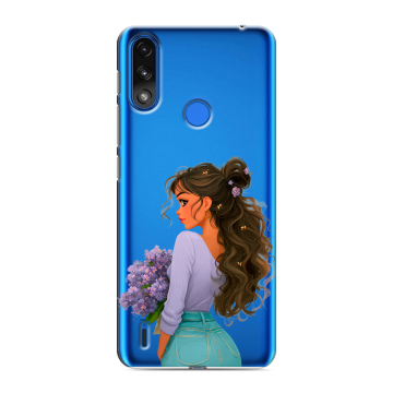 Силиконовый чехол на Lenovo K13 с принтом девушка цветы