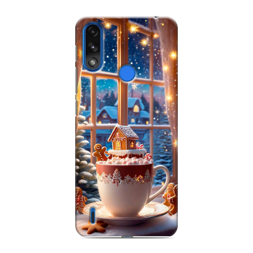 Силиконовый чехол на Lenovo K13 с принтом Новый год