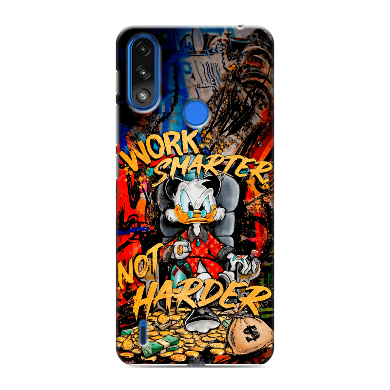 Силиконовый противоударный чехол на Lenovo K13 с принтом Дональд Дак Деньги Силиконовый противоударный чехол на Lenovo K13 с принтом Дональд Дак Деньги
