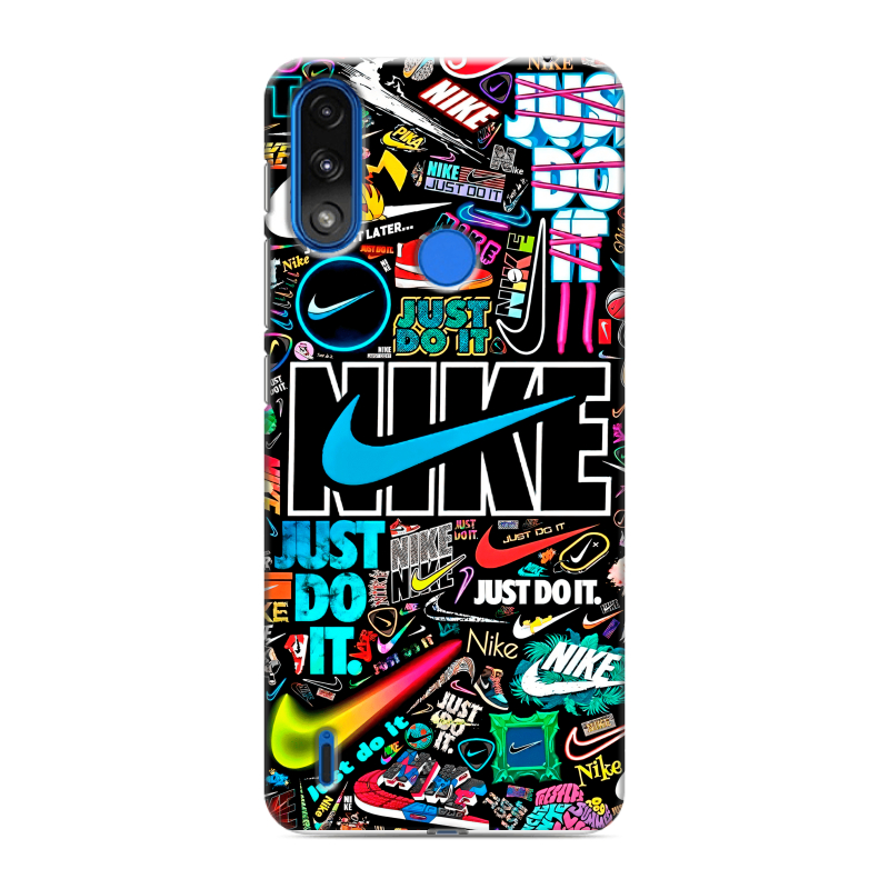 Силиконовый противоударный чехол на Lenovo K13 с принтом найк nike черный Силиконовый противоударный чехол на Lenovo K13 с принтом найк nike черный