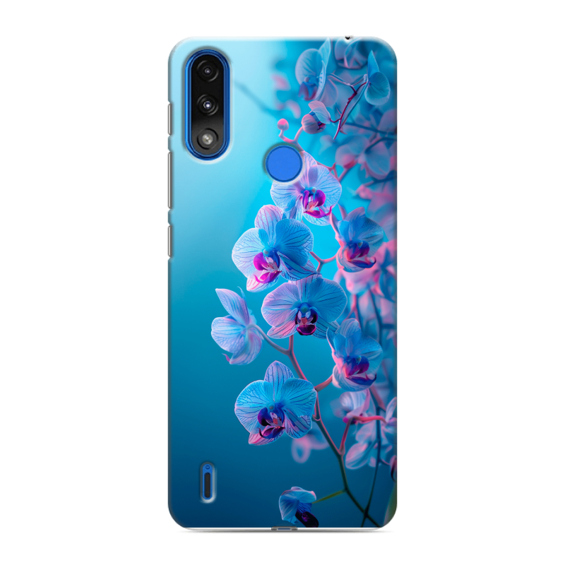 Силиконовый чехол на Lenovo K13 с принтом голубые орхидеи Силиконовый чехол на Lenovo K13 с принтом голубые орхидеи