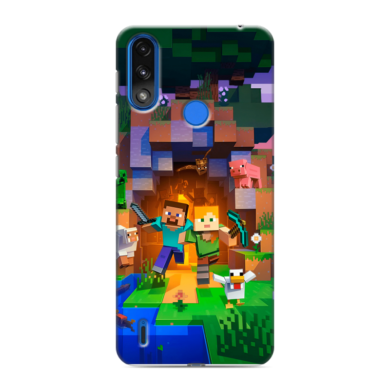 Силиконовый противоударный чехол на Lenovo K13 с принтом Майнкрафт Minecraft Силиконовый противоударный чехол на Lenovo K13 с принтом Майнкрафт Minecraft