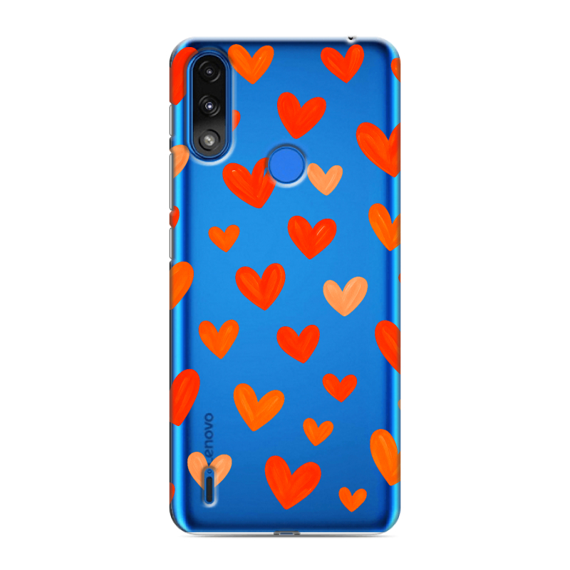 Силиконовый чехол на Lenovo K13 с принтом Сердечки Силиконовый чехол на Lenovo K13 с принтом Сердечки