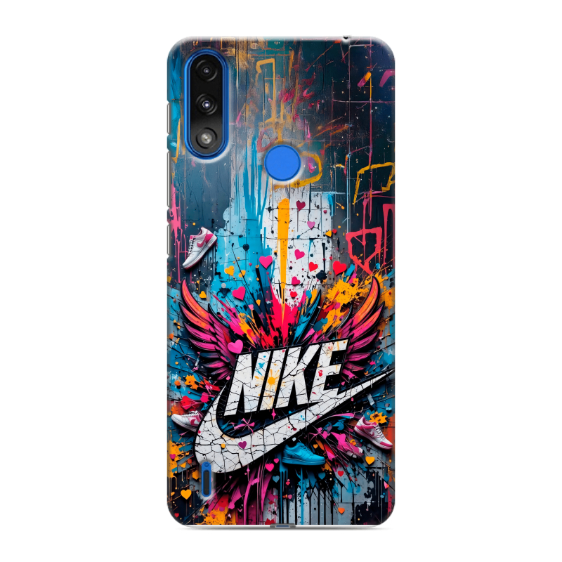 Силиконовый противоударный чехол на Lenovo K13 с принтом Nike Найк Силиконовый противоударный чехол на Lenovo K13 с принтом Nike Найк