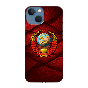 Силиконовый чехол на Iphone 13 Mini с принтом Герб СССР