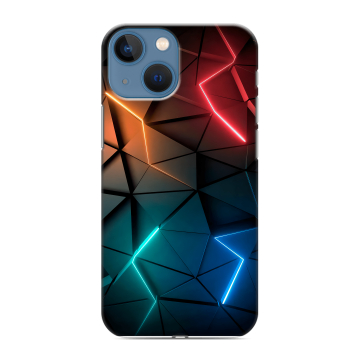 Силиконовый чехол на Iphone 13 Mini с принтом Абстракция неон