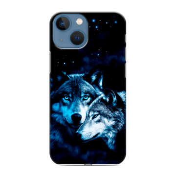 Силиконовый чехол на Iphone 13 Mini с принтом Волки