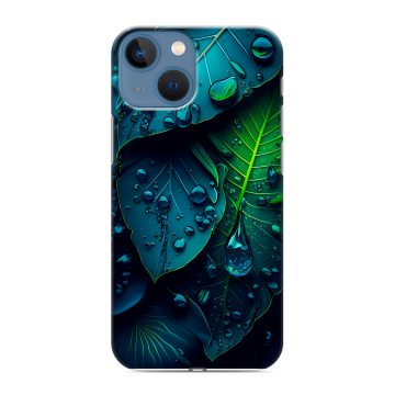 Силиконовый чехол на Iphone 13 Mini с принтом Листья