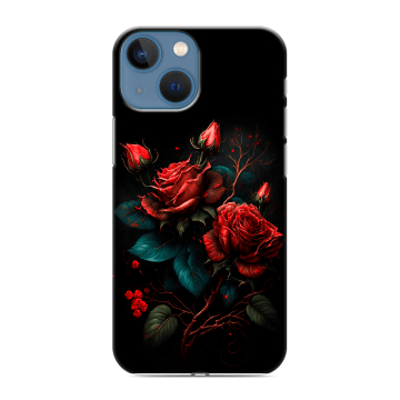 Силиконовый чехол на Iphone 13 Mini с принтом Розы красные Силиконовый чехол на Iphone 13 Mini с принтом Розы красные