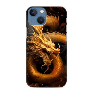 Силиконовый чехол на Iphone 13 Mini с принтом Золотой дракон Силиконовый чехол на Iphone 13 Mini с принтом Золотой дракон