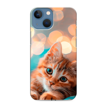 Силиконовый чехол на Iphone 13 Mini с принтом котик Силиконовый чехол на Iphone 13 Mini с принтом котик