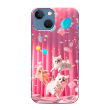 Силиконовый чехол на Iphone 13 Mini с принтом милые котики Силиконовый чехол на Iphone 13 Mini с принтом милые котики
