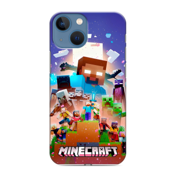 Силиконовый чехол на Iphone 13 Mini с принтом Майнкрафт Minecraft Силиконовый чехол на Iphone 13 Mini с принтом Майнкрафт Minecraft