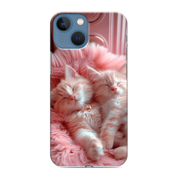 Силиконовый чехол на Iphone 13 Mini с принтом котята котики Силиконовый чехол на Iphone 13 Mini с принтом котята котики
