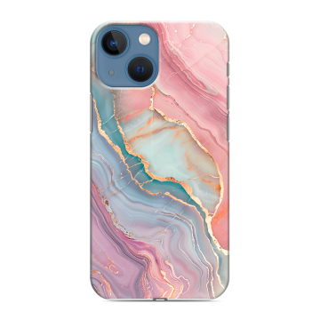Силиконовый чехол на Iphone 13 Mini с принтом розовый мрамор Силиконовый чехол на Iphone 13 Mini с принтом розовый мрамор