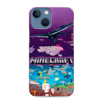 Силиконовый чехол на Iphone 13 Mini с принтом Майнкрафт Minecraft Силиконовый чехол на Iphone 13 Mini с принтом Майнкрафт Minecraft