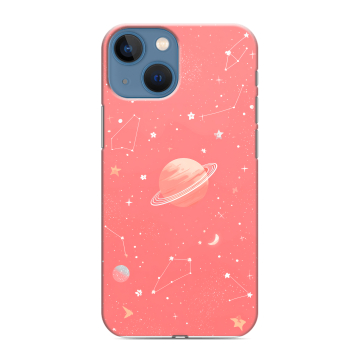 Силиконовый чехол на Iphone 13 Mini с принтом Розовый космос Силиконовый чехол на Iphone 13 Mini с принтом Розовый космос