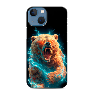 Силиконовый чехол на Iphone 13 Mini с принтом Медведь Силиконовый чехол на Iphone 13 Mini с принтом Медведь