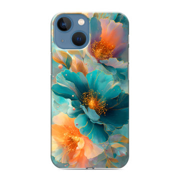 Силиконовый чехол на Iphone 13 Mini с принтом Цветы Силиконовый чехол на Iphone 13 Mini с принтом Цветы