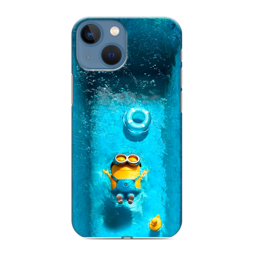 Силиконовый чехол на Iphone 13 Mini с принтом Миньоны Силиконовый чехол на Iphone 13 Mini с принтом Миньоны