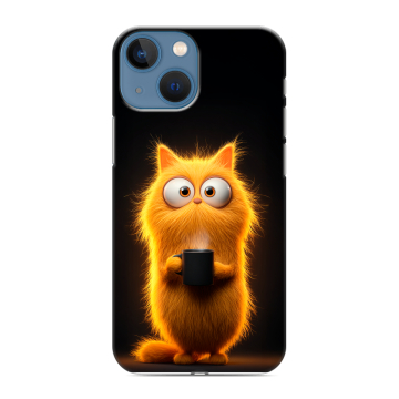 Силиконовый чехол на Iphone 13 Mini с принтом Смешной кот Силиконовый чехол на Iphone 13 Mini с принтом Смешной кот