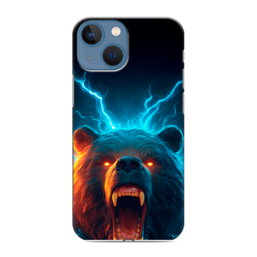 Силиконовый чехол на Iphone 13 Mini с принтом Медведь Силиконовый чехол на Iphone 13 Mini с принтом Медведь