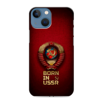 Силиконовый чехол на Iphone 13 Mini с принтом Флаг Герб СССР Силиконовый чехол на Iphone 13 Mini с принтом Флаг Герб СССР
