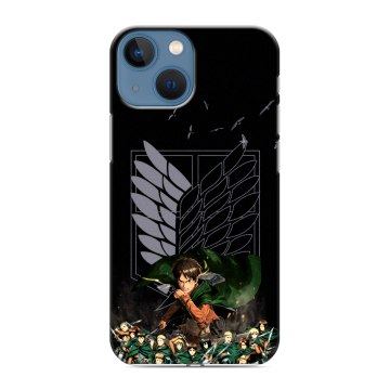 Силиконовый чехол на Iphone 13 Mini с принтом Атака титанов Силиконовый чехол на Iphone 13 Mini с принтом Атака титанов